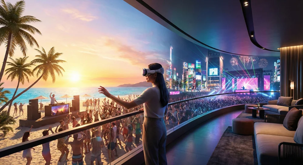 Front-row festival access through immersive spatial video on VPORT
