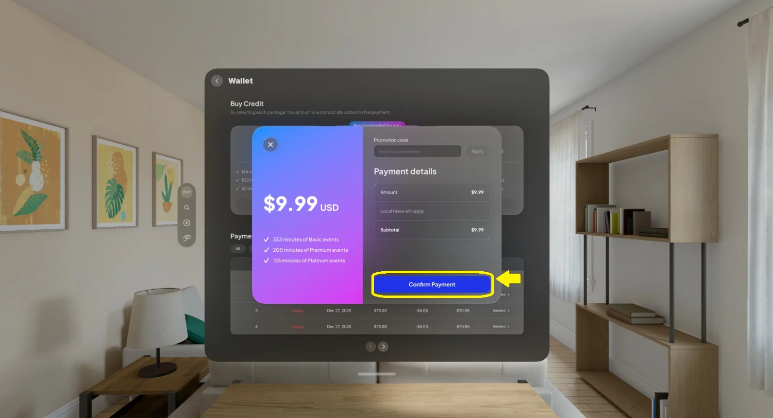 Apple Vision Pro package confirmation