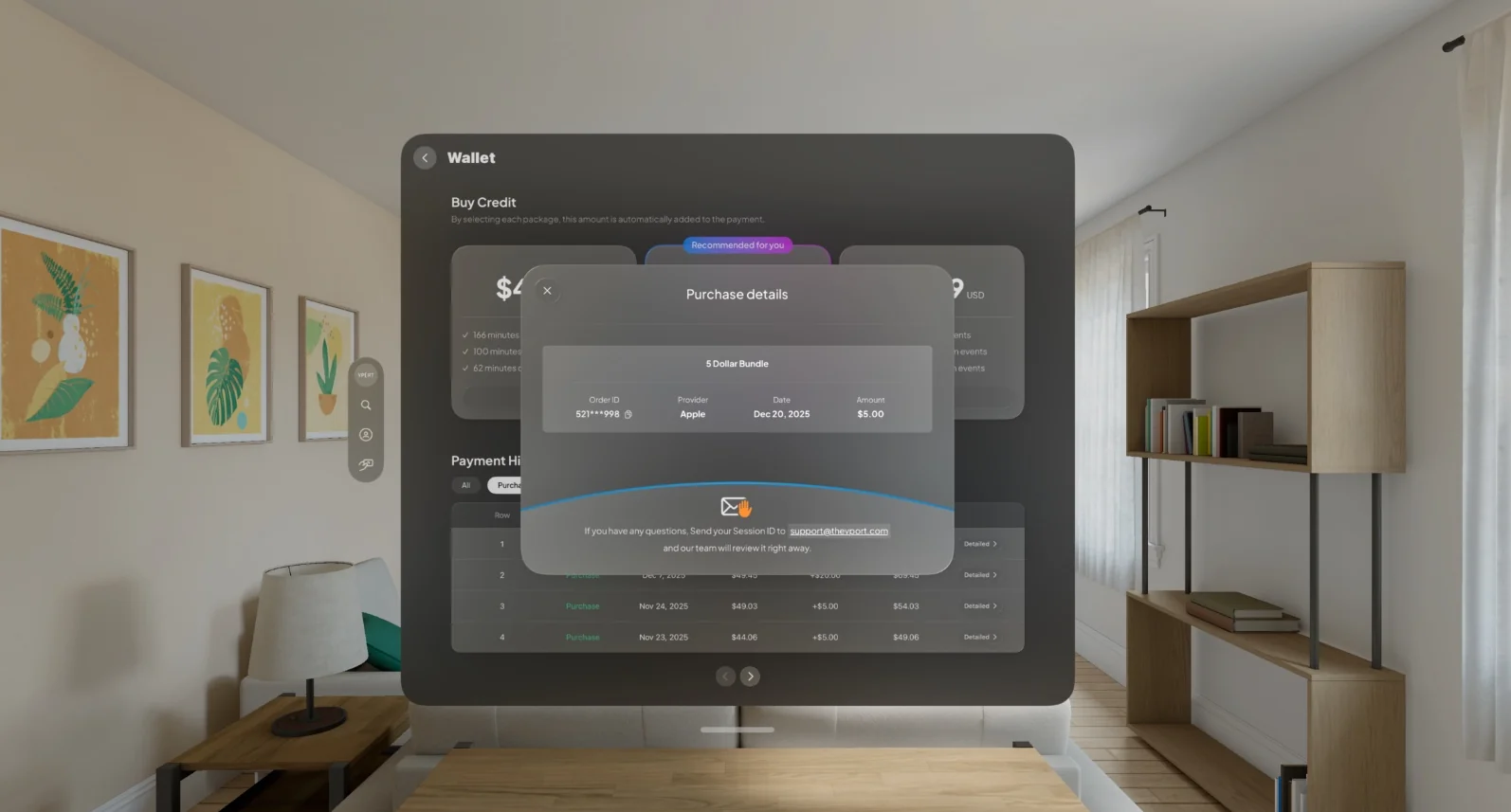 Apple Vision Pro purchase details