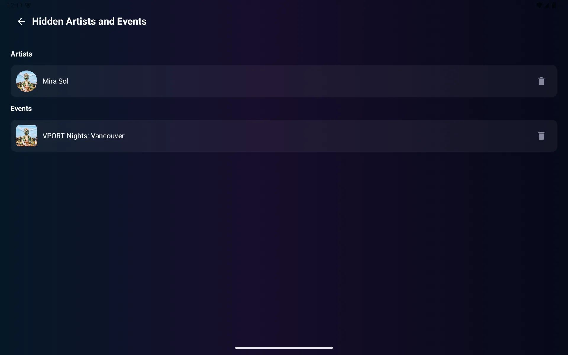 Hidden artists and events on Meta Quest