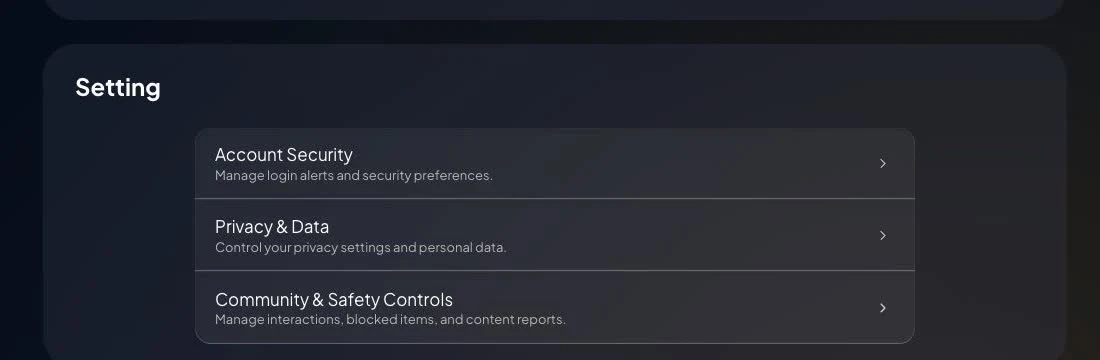 Current VPORT profile settings