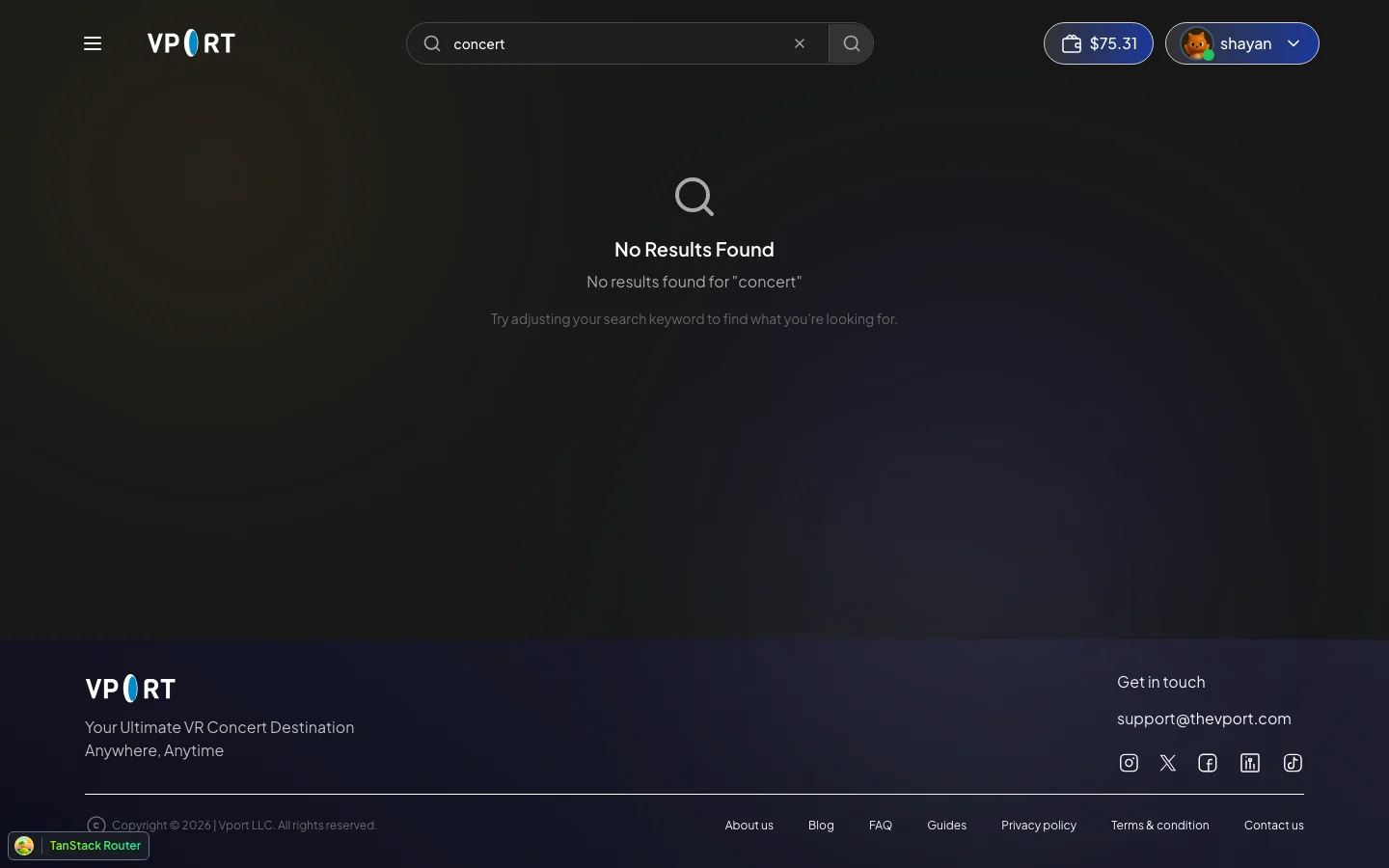 VPORT search