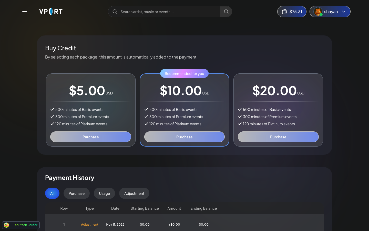 Buy Credit
